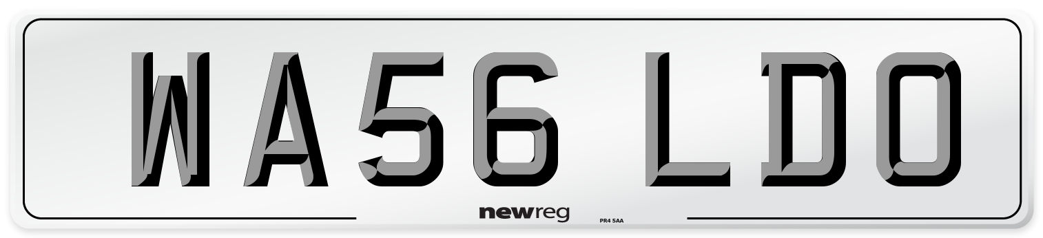 WA56 LDO Number Plate from New Reg